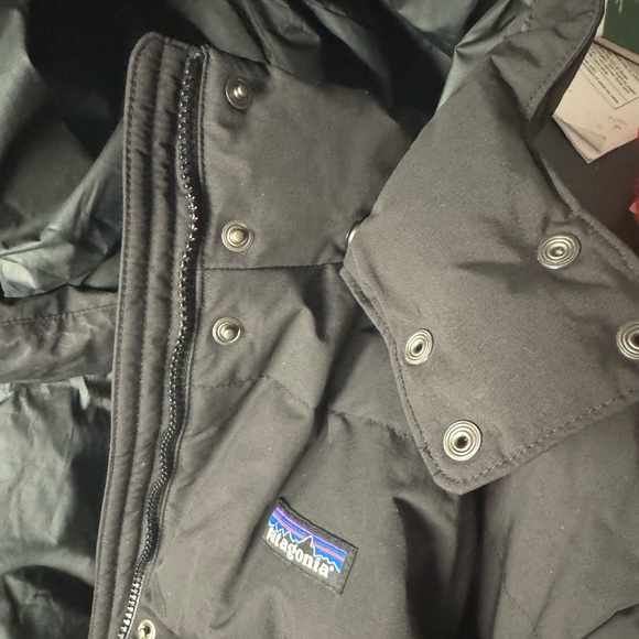 Patagonia Downdrift Black Hooded Parka XL - Picture 8 of 17